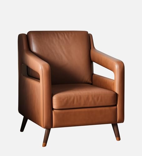Image of Impact Handicraft Milan Wing Chair for Living Room Bedroom High Back Arm Chair Cushioned Lounge Chair Two Seater Sofa, Luxury Rest Chair Arm Chair Sofa Fabric (Tan)