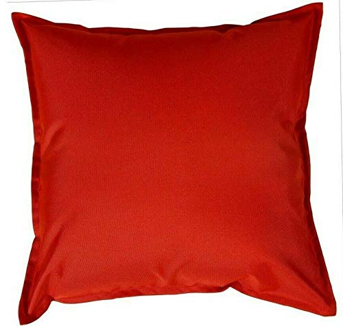 oceanevo Waterproof Cushion Cover indoor outdoor wipe Clean Fabric Home Patio Garden Bench Chair Sofa Decorating Furniture (Red, 18"x18"inch / 45x45cm)