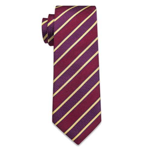 Image of YourTies Striped Plaid Ties for Men Silk Formal Necktie Set