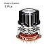 uxcell 8pcs 1P12T 1 Pole 12 Position 6mm Slotted Shaft Dia Band Selector Rotary Switch w Cap