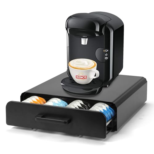 SYSYLY Porte Capsules Compatible pour Tassimo,Porte Dosette de café,Tiroir Métal, Distributeur,...