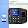 Diseleri Employee Time Clock, Clocking in Machines for Small Business, Fingerprint Punch Card Machine with 2.4 TFT LCD Fingerprint Password, Checking-in Recorder for Business Scanner with 8G U-Disk #4