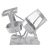 Ausi Flaschenregal aus Metall in Totenkopfform, Steampunk-Skelett-Dekor, kreativer Getränkehalter für Soda, Bier, Zuhause, Küche, Bar, Cocktail-Zubehör, Silber