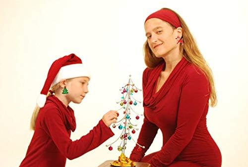 Miniatura 4 de 9 Pairs Christmas Earrings for Teen Girls Holiday Earrings for Women Bow Tree Snowflake Earrings