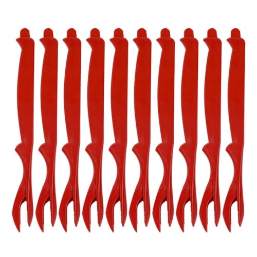 Cabilock Elegante Set di Forchette da Granchio 10 Pezzi Forchette da Pesce in Plastica per Cene A Base di Pesce Aragosta Gamberi E Ostriche