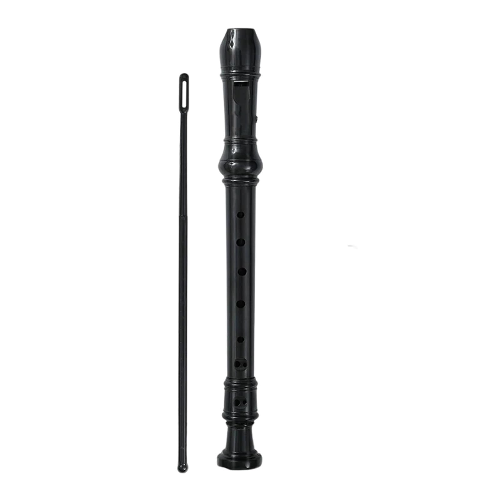 Flauta Dulce Instrumento Musical Flauta Para Principiantes De Tono Alto De 8 Agujeros Instrumento Creativo Y Duradero(Black)