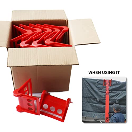 20 Pack Plastic Edge Corner Tie Down Protectors, Flatbed Edge