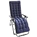 SKRCOOL Składana poduszka na fotel bujany, antypoślizgowa poduszka z szezlongiem, wysokie oparcie, ogród, leżak, poduszka do podróży, na wakacje, do wewnątrz, na zewnątrz, (tylko poduszka) granatowa, 60 x 180 cm