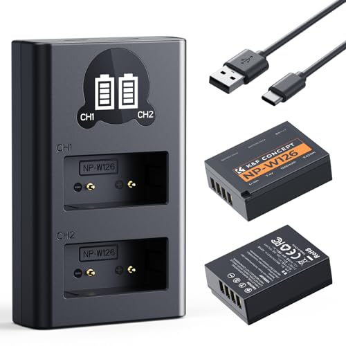 K&F CONCEPT NP- NP- Batería 2x1300mAh Compatibile con Fujifilm