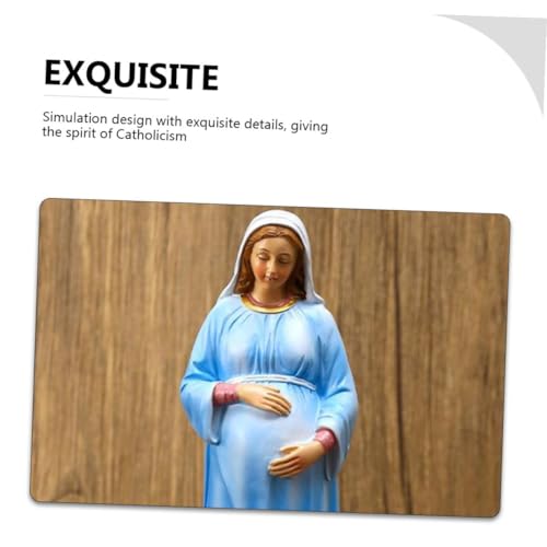 Statue Vierge Enceinte déco chrétienne pour maison et ornement bureau - 4