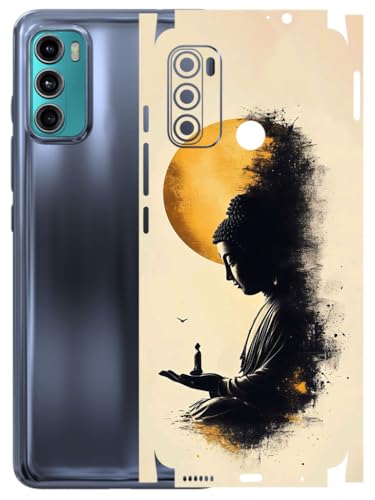 Image of AtOdds - Full Body Back Screen Guard Protector Film - Lamination Wrap Skin Sticker Compatible with Moto G60 | Scratchproof Matte Finish (Divine)