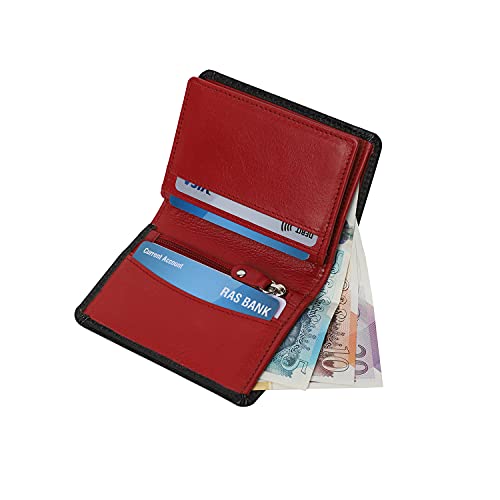 Mens Small Wallet Tactical Bifold Wallets for Men RFID Blocking Protector Money Cards Holder, Zipped Coin Pocket Wallet, Gifts for Men #8153