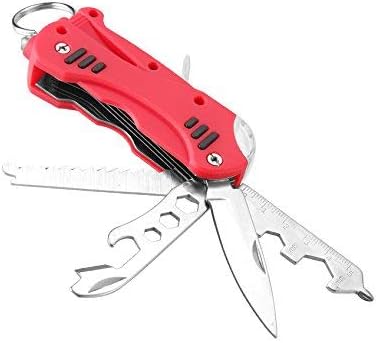Multitool 12-in-1 Emergency Escape Tool with LED Light, Car Window Breaker and Seat Belt Cutter with Knife.