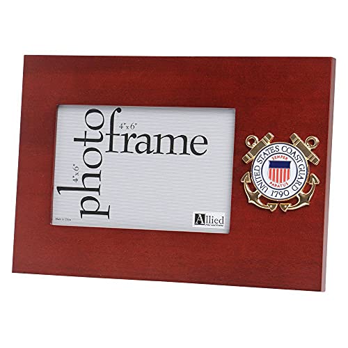 Allied Frame US Coast Guard Medallion Desktop Landscape Picture Frame - 4 x 6 Inch