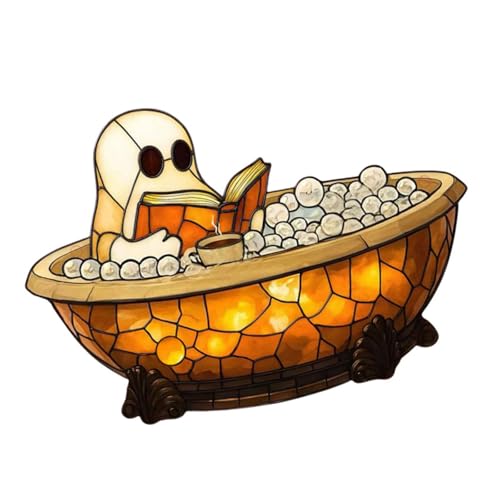 ハロウィン樹脂ゴーストバブルランプ読書テーマ装飾ライトホームフェスティバルディスプレイバス像ゴースト LED デスク