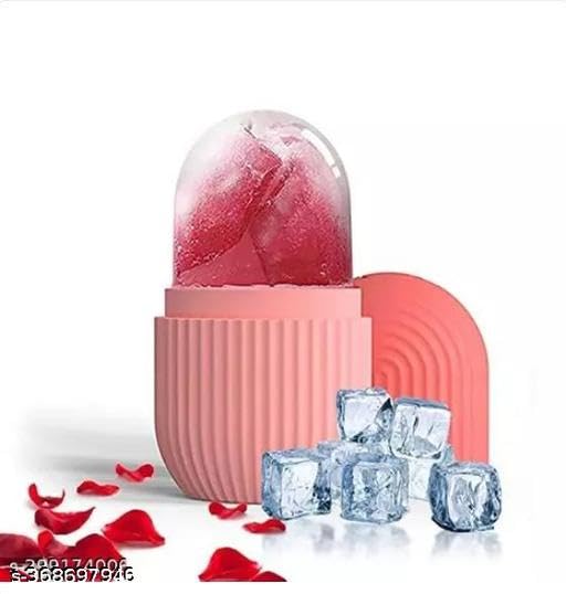Image of Facial Ice Roller for Glowing & Tighten Skin Reusable Silicone Ice Roller Massager (Pink) Aad-P033