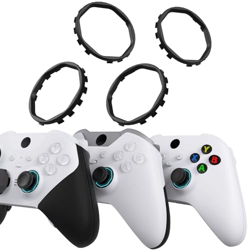 Image of Redesigned Replacement Octagonal Gated Sticks Accent Rings for Xbox Elite Series 2 Core, for Elite Series 2, for Xbox Elite, for eXtremeRate ASR Version Shell for Xbox Series X /S Controller - Black