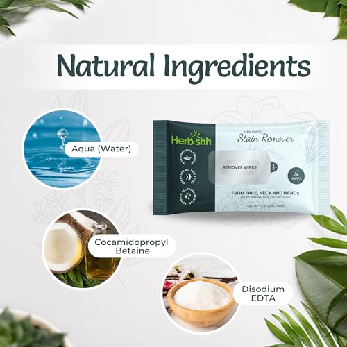 image for Herbishh Hair Color Stain Remover Wipes – Gentle Formula for Dye Cle