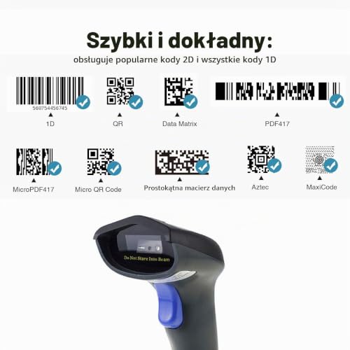NETUM Skaner kodów kreskowych Bluetooth 2D 3 w 1 (2,4 G bezprzewodowy i Bluetooth i USB) czytnik kodów kreskowych skanowanie QR PDF417 DataMatrix Maxicode do telefonu komórkowego Android iOS PC komputer W8-X