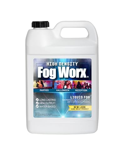 FogWorx Extreme High Density Fog Juice Gallon - Long Lasting, High Output,...