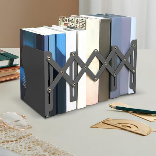 Serre-livres robuste en métal extensible pour bureau et crèche - 4