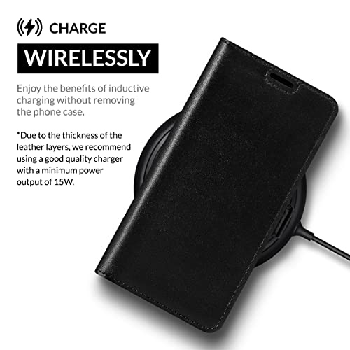 Étui anti-RFID iPhone 15 Pro Max cuir véritable pour protéger vos cartes
