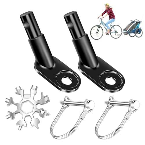 IKOPFLN 5 piezas Acoplamiento universal para remolque de bicicleta, adaptador para remolque de bicicleta Con multifunción herramienta para Niño Remolque Bicicleta Remolque Perro Remolque