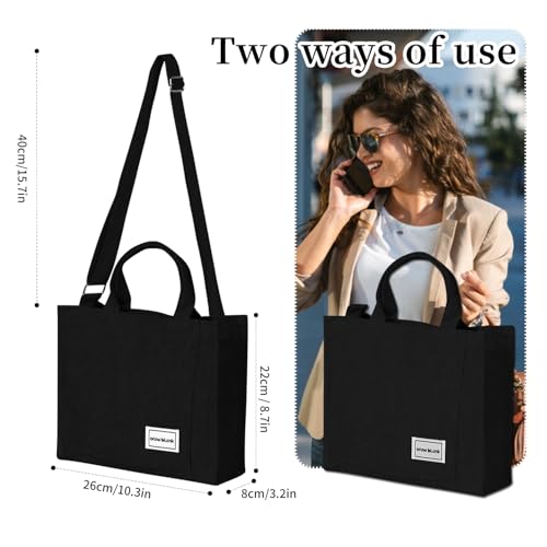 Image of Stylish Corduroy Women's Handbag - Vintage Design, Versatile & Practical for Everyday Use