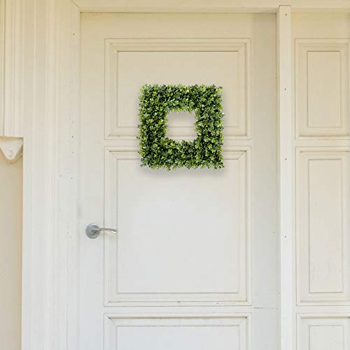 Pure Garden Boxwood, Artificial Wreath-16.5 Inches, 16.5X3, Green #TOP3