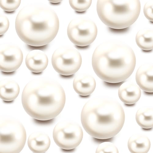420Pcs Creamy White Floating Beads Pearl NO Hole for Centerpiece Vases