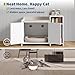 GAOMON Cat Litter Box Enclosure with Storage Shelf, Furniture-Style Hidden Litter Cabinet Dual-Door, Multi-Functional End Table for Home Use, Compatible with Most Standard Litter Boxes