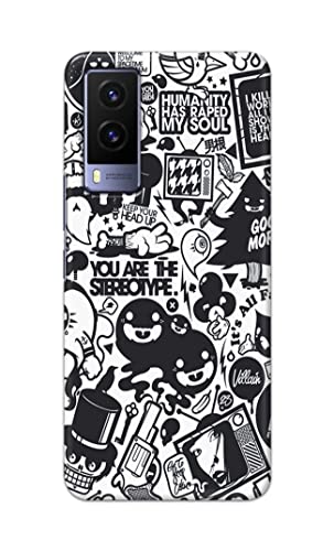 Image of Printed Hard Back Cover Case for Vivo V21e 5G Back Cover (Mixed Cartoon) -702