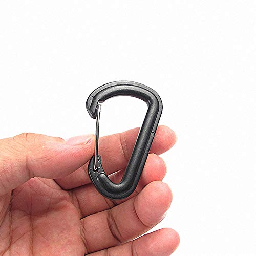 Grampo de gancho, Andoer 5pcs forma de D de plástico mosquetão anel em forma de chave corrente ganch