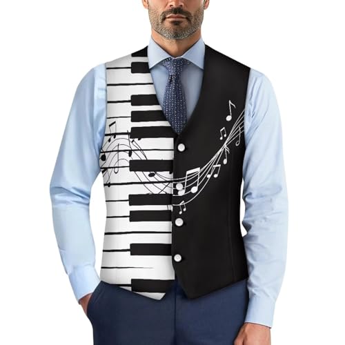 Men's Blazer Suit Vest Slim Fit Casual Business Jacket Formal Dress Waistcoat Button Vest Slim Fit