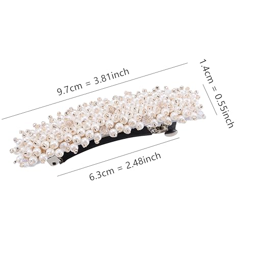 Textention Juego de 4 Broches para el Cabello con Perlas y Cristales para Mujer miniatura 2