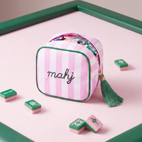 Bolsa para dados Mahjong con bordado MAHJ y protección acolchada miniatura 4