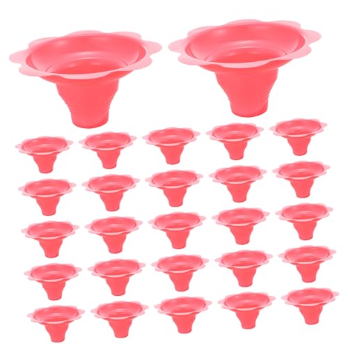 CIYODO 100個 使い捨てフラワーかき氷カップ デザートボウル アイスクリーム用プラスチック容器 夏のスナック保存に