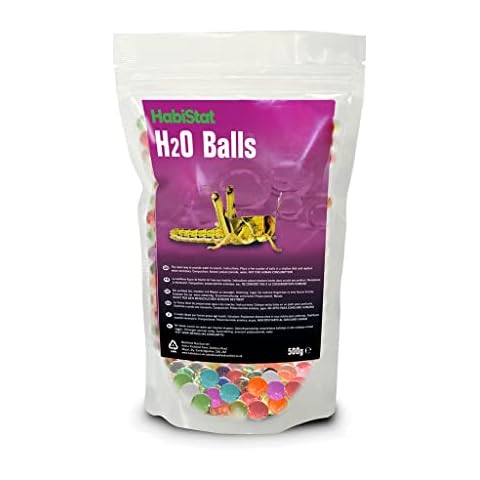 Habistat - H2O Balls - 500g - Multicolour Hydration Balls - Insect Water Beads - Safe Water Source - Easy To Use - Solid Hydro Balls - Suitable For All Insects Cover