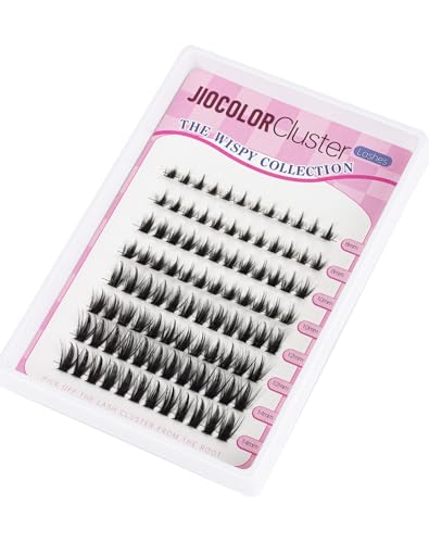 Wimperncluster Manga-Wimperncluster Spiky Cluster Wimpernverlängerung 80 Stück C-Curl Einzelwimpern Volumen Anime-Wimperncluster mit dünnem Band Cosplay-Wimpern DIY zu Hause
