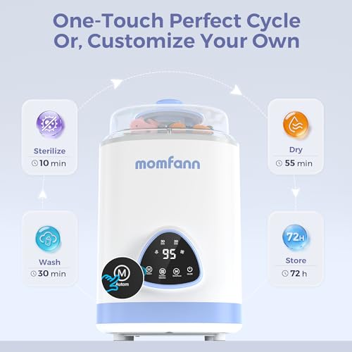 Image of MOMFANN EasePure Pro Baby Bottle Washer, Upgraded 4-in-1 Bottle Washer and Sterilizer and Dryer, Deep Clean for Bottles, Pump Parts & Baby Essentials, Time-Saving Effortless Baby Care