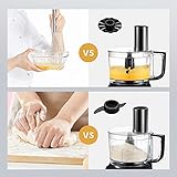 Food Processor, TopStrong 6-in-1 Food Processor and Blender with Chopping Slicing Shredding Kneading Stirring, 800W, 2 Speeds with Pulse, 2L Mixing Bowl, 3-in-1 Cutting Disc - Image 7