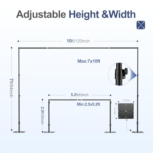 Soporte para Fondo Fotográfico Ajustable 10x7ft EMART miniatura 4