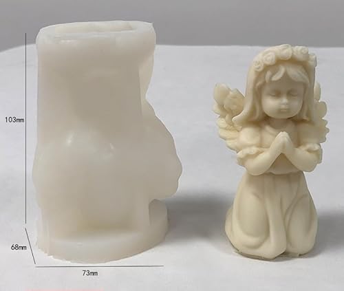3D Angel Boy Angel Girl Candle Moulds for Candle Making, Sturdy Heavy Duty Plaster Resin Crafts Maki