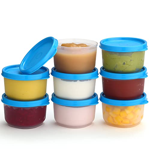 Image of Signoraware Mini Fresh BPA Free Plastic Containers (130ml x 8 | Set of 8 | Blue)
