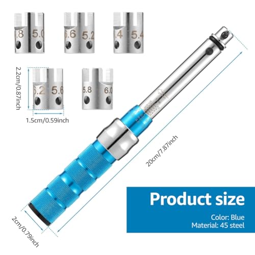Wisyurt Set Di Chiavi Dinamometriche Da 2 A 10 Nm Per Moto, In Acciaio, Con Scatola Portaoggetti, 5,0-6,8 Mm - 7