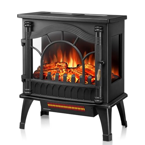 ZAFRO 20” Freestanding Electric Fireplace Stove with Thermostat | 5100
