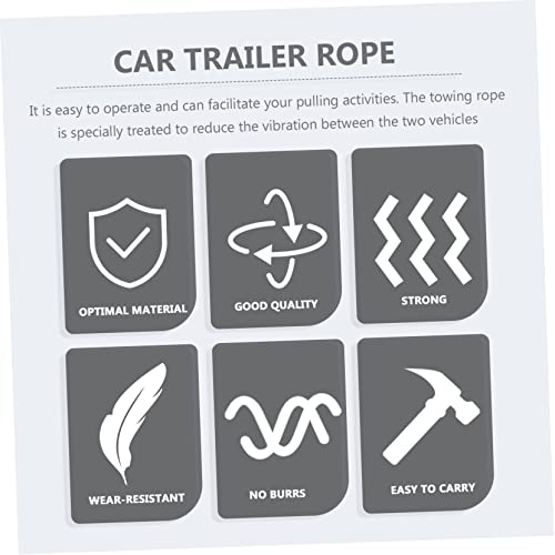 Corde de traction de véhicule pour dépannage en voyage et sangle de remorque - 8