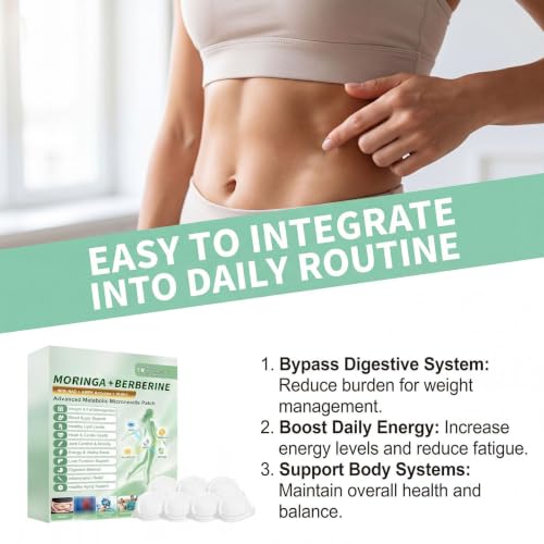 Naszywka Moringa x Berberine 10 w 1, plastry odchudzające z mikroigłami nano,