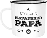 Ya sea para ti mismo como orgulloso papá para perros o como taza de regalo para un (horneado fresco), orgulloso papá de perro: taza esmaltada con "orgulloso papa" de la marca MoonWorks. El diseño está impreso en ambos lados. Por lo tanto, es adecuado para usuarios diestros y zurdos.