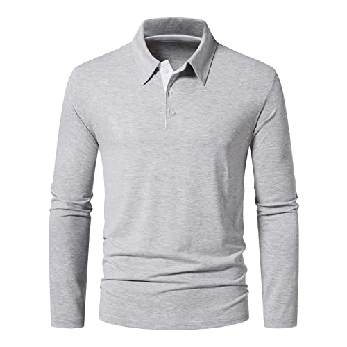 A WATERWANG Cotton Long Sleeve Polo